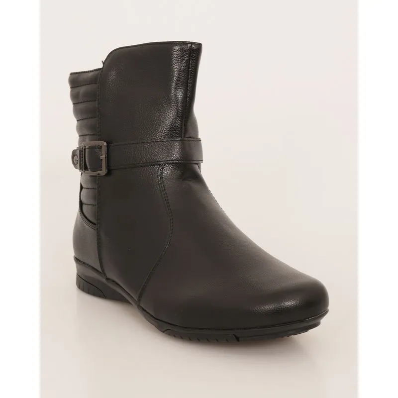 Bota Feminina Mooncity Texturizada Com Fivela Preta 36