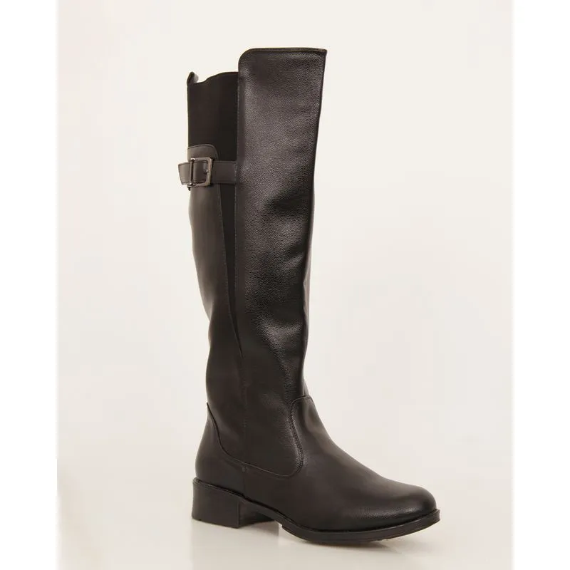 Bota Feminina Mooncity Montaria Com Fivela Preta 38