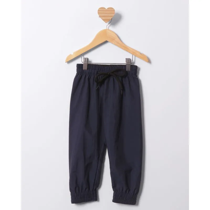 Calça Bebê Jogger Com Cordão Marinho 1