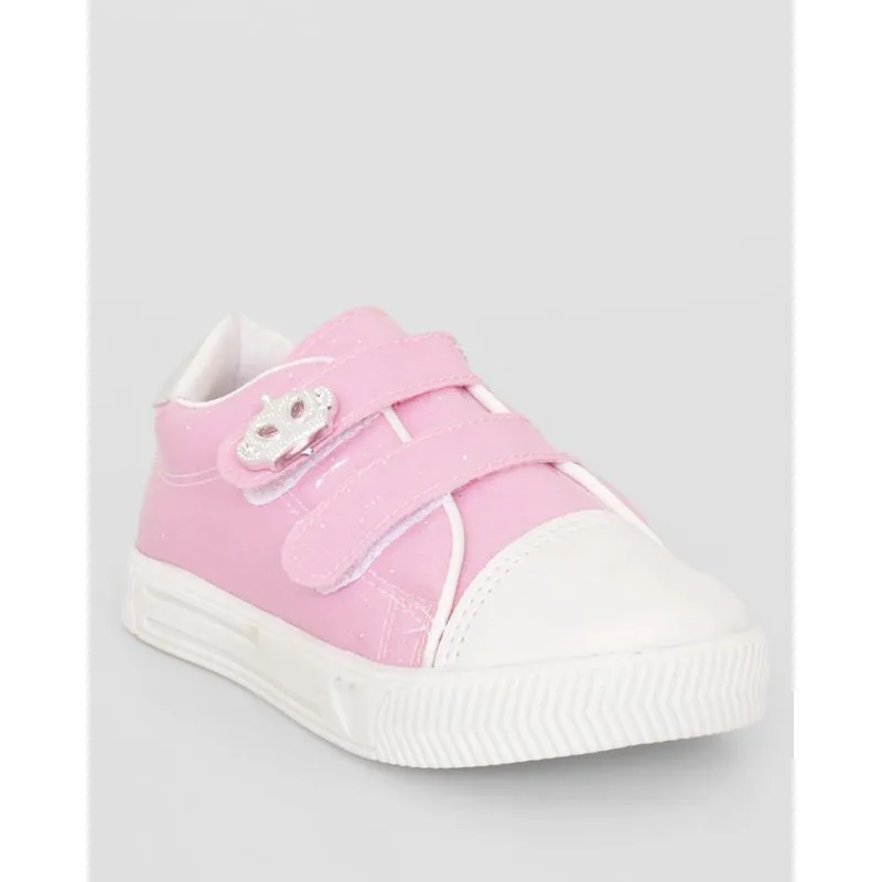 Tênis Infantil Menina Casual Com Glitter Rosa 26