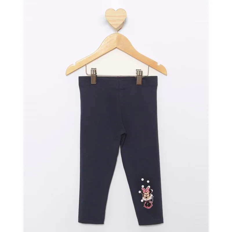 Calça Legging Bebê Disney Minnie Marinho 3