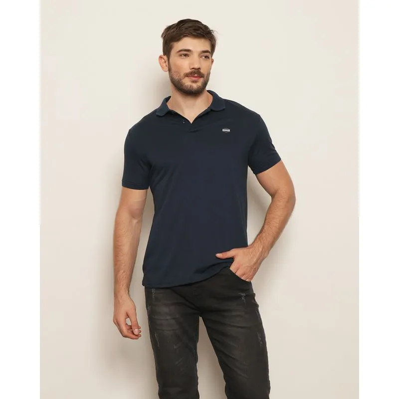 Camiseta Polo Masculina Fatal Manga Curta Marinho M