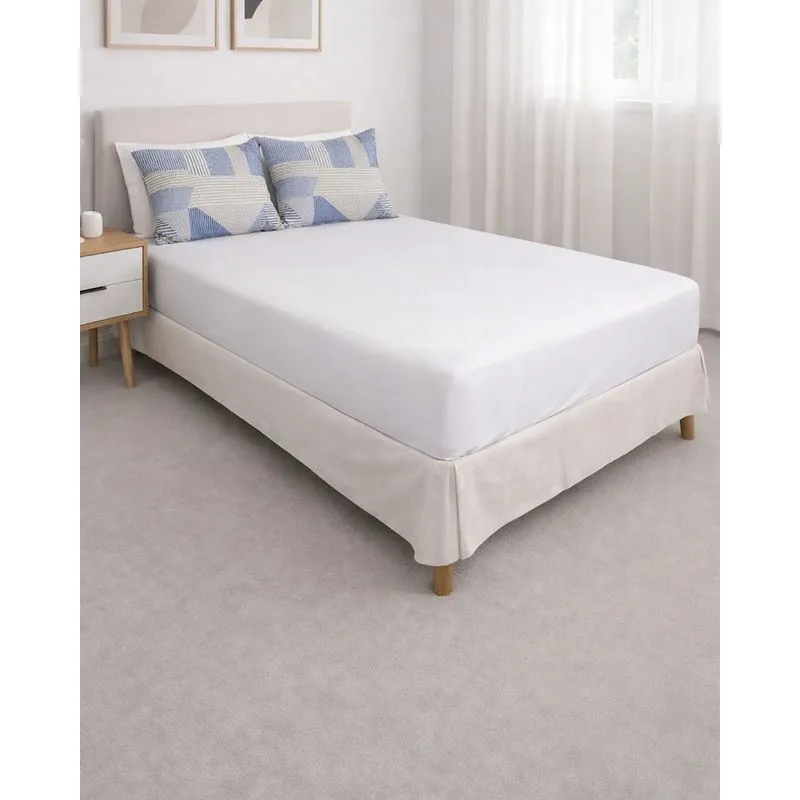 Jogo De Cama King 3 Peças Portallar Estampado Bege UN