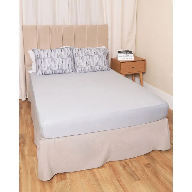 Jogo De Cama King 3 Peças Portallar Cinza UN