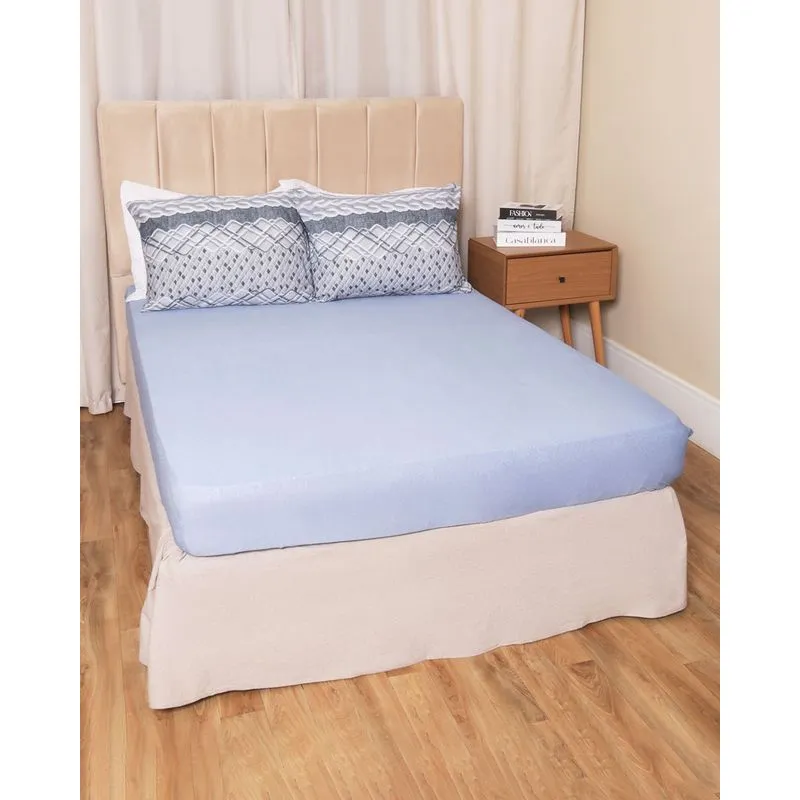 Jogo De Cama King 3 Peças Portallar Estampado Cinza UN