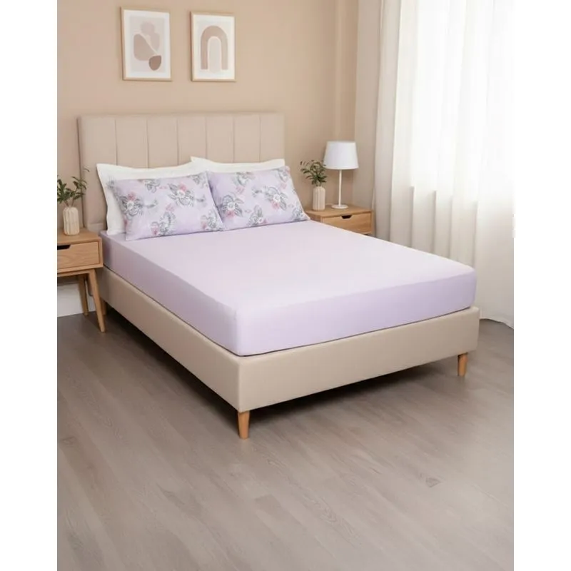 Jogo De Cama Casal 3 Peças Portallar Lilás UN