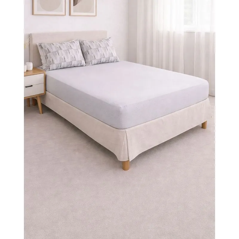 Jogo De Cama Queen 3 Peças Portallar Estampado Cinza UN