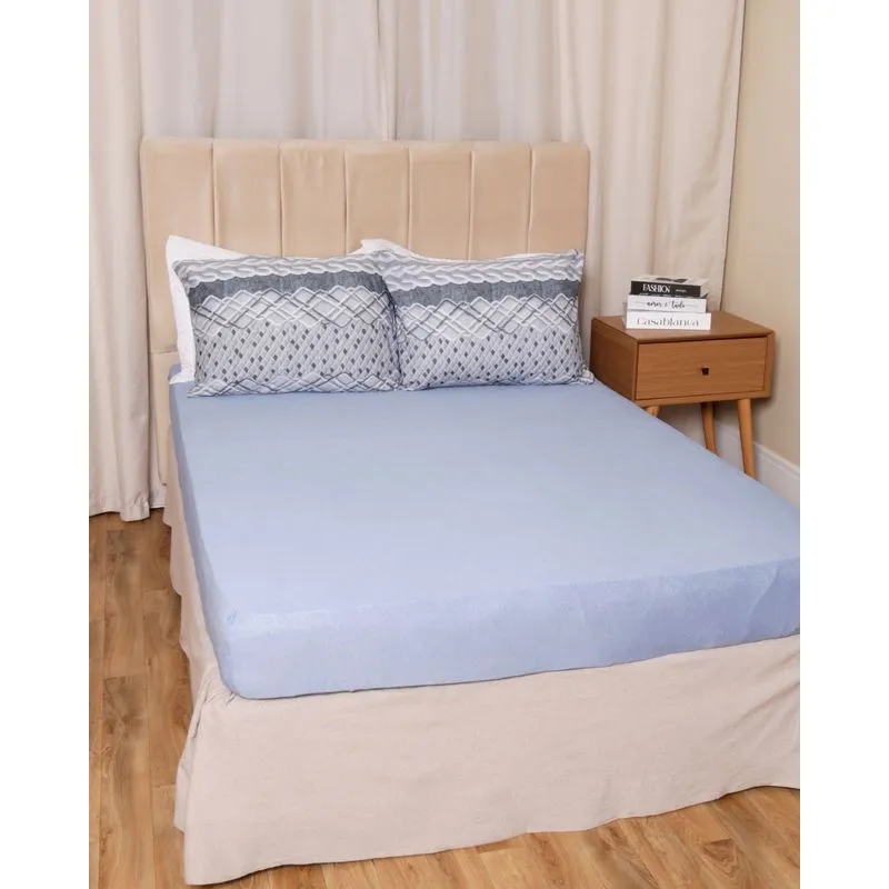Jogo De Cama Queen 3 Peças Portallar Cinza UN