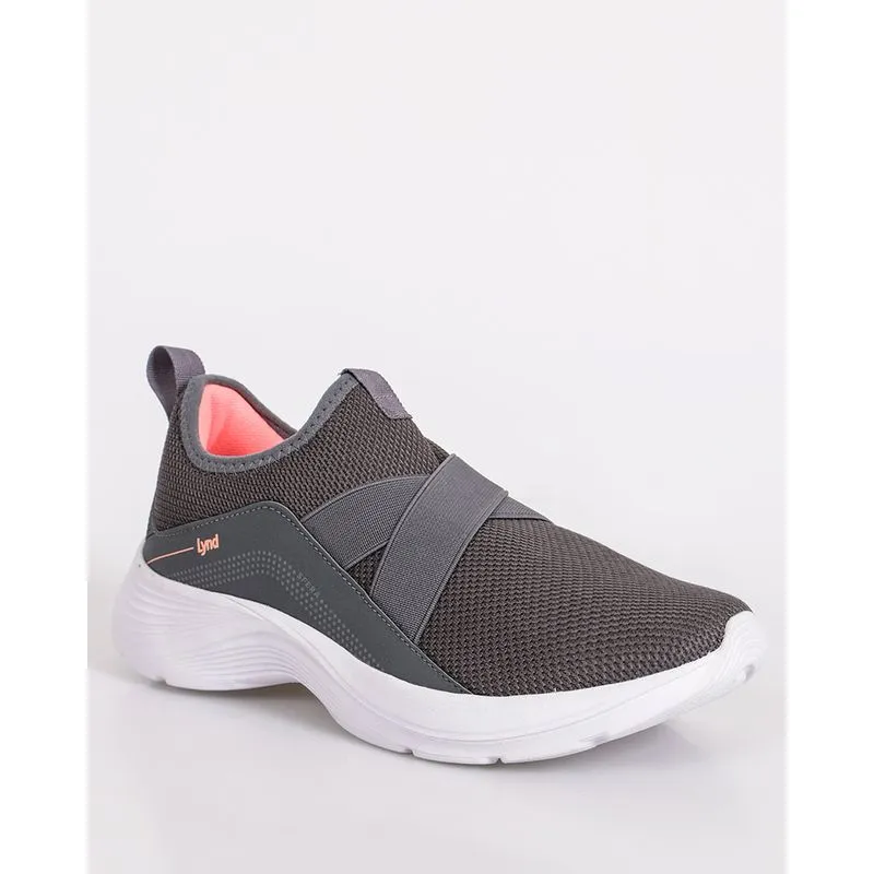 Tênis Feminino Casual Lynd Recortes Com Elástico Cinza 34