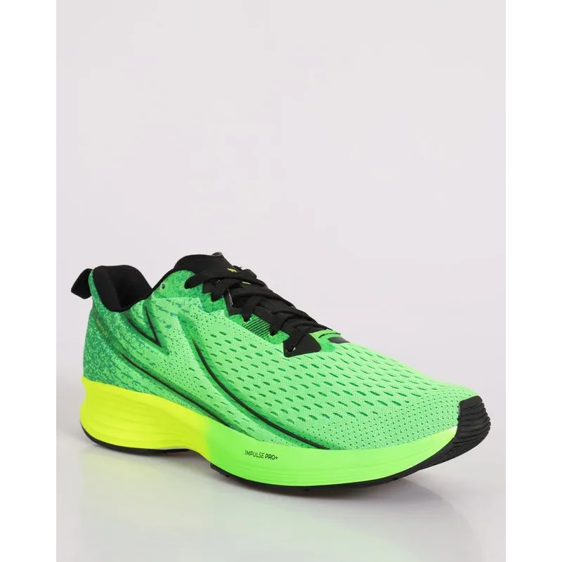 Tênis Masculino Esportivo Texturizado Com Recortes Neon Verde 43