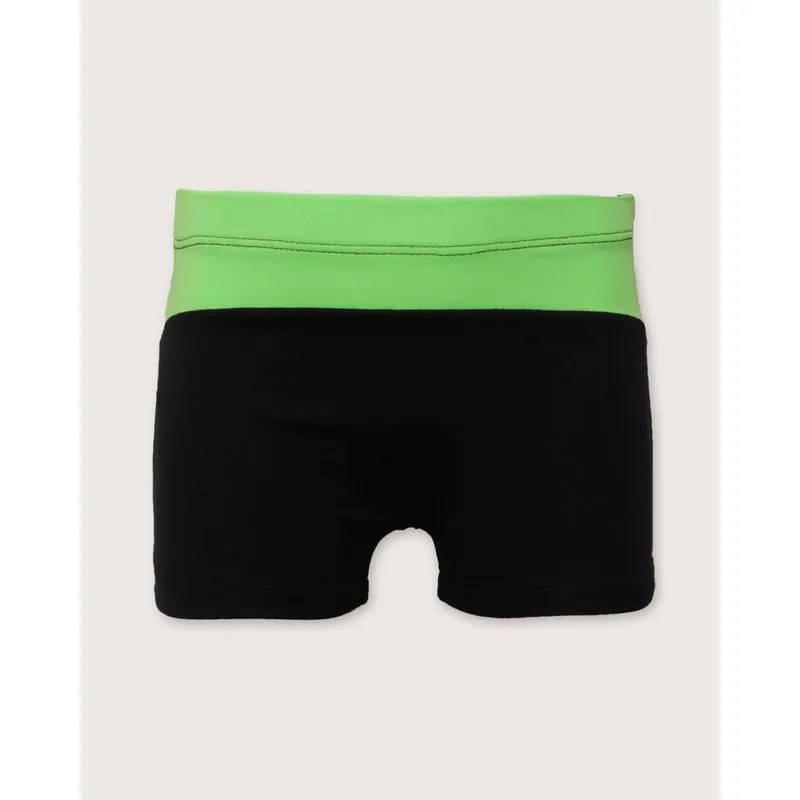 Sunga Infantil Menino Com Recorte Verde- Neon Preto 10