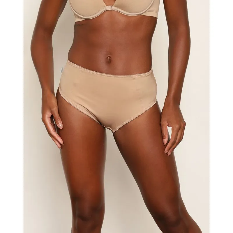 Calcinha Feminina Cinta Modeladora Alta Bege GG