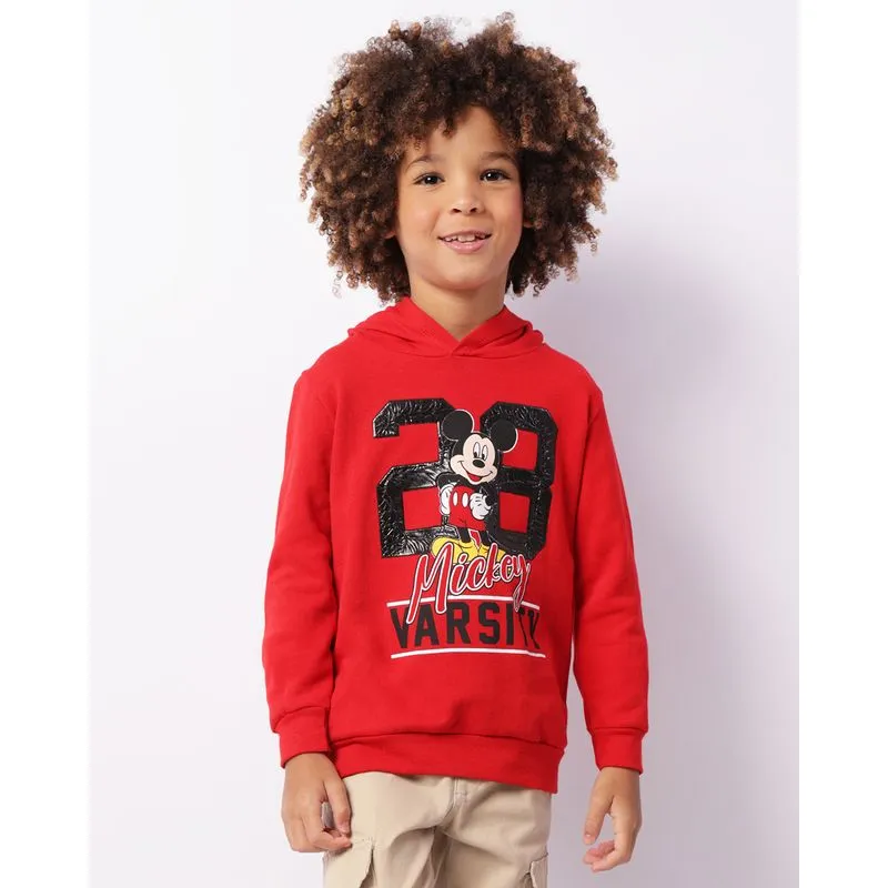 Blusão Moletom Infantil Disney Mickey Vermelho 4