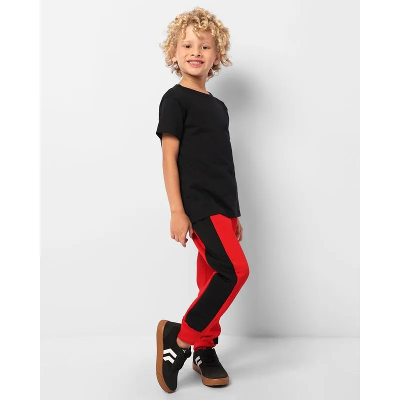 Calça Infantil Moletinho Disney Mickey Jogger Vermelha 4