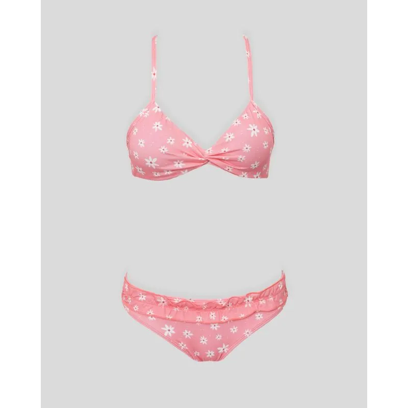Biquíni Juvenil Menina Conjunto Estampado Com Bojo Rosa 14