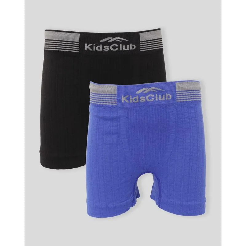 Kit 2 Cuecas Infantil DelRio Sem Costura Preto Azul M