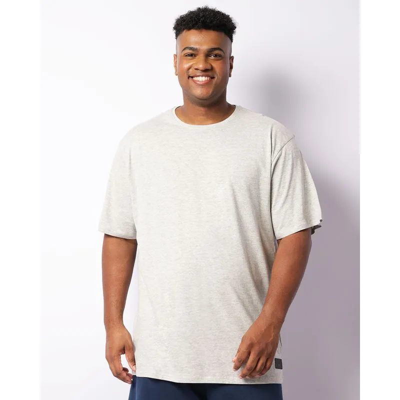 Camiseta Plus Size Masculina Algodão Premium Manga Curta Cinza G1