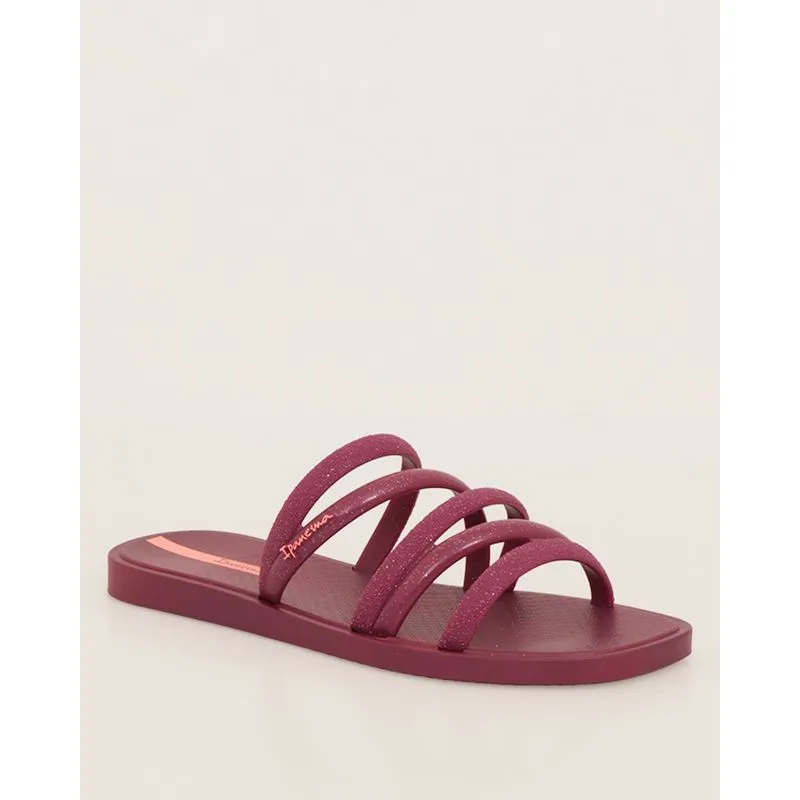 Chinelo Feminino Slide Ipanema Solar Brilha Roxa 38