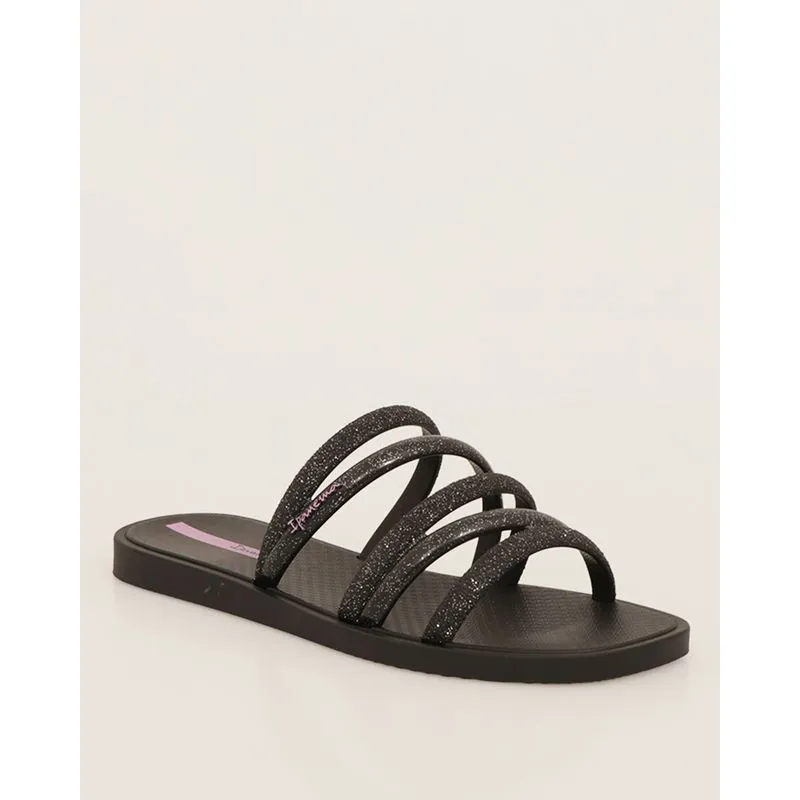 Chinelo Feminino Slide Ipanema Solar Brilha Preta 37