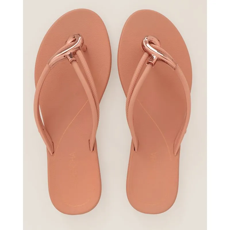 Rasteirinha Feminina Tiras Com Fivela Rosa 35