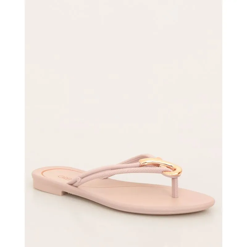 Rasteirinha Feminina Tiras Com Fivela Off White 33/34