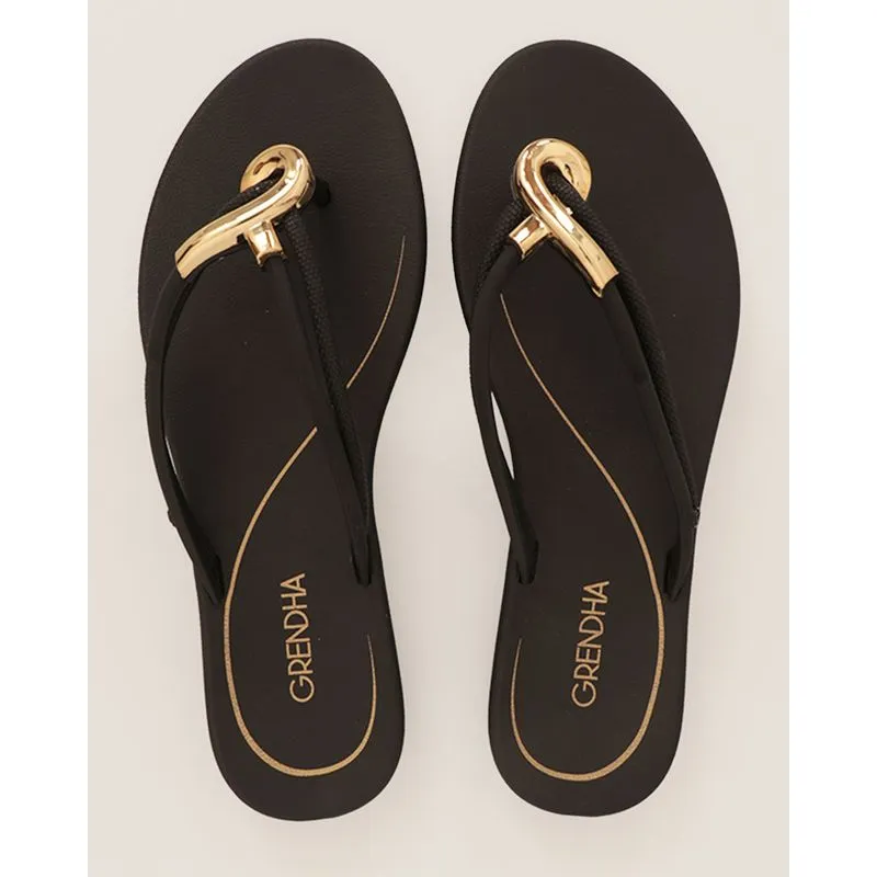 Rasteirinha Feminina Grendha Com Fivela Preta 39/40