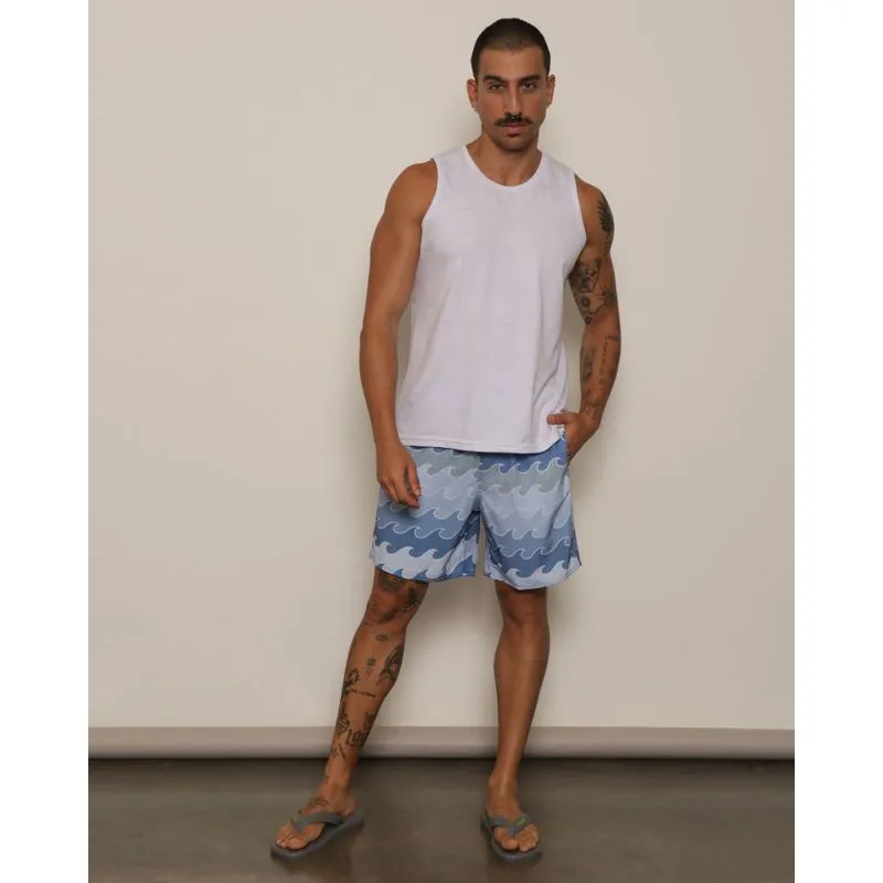 Bermuda Masculina Gangster Surf Estampada Azul GG