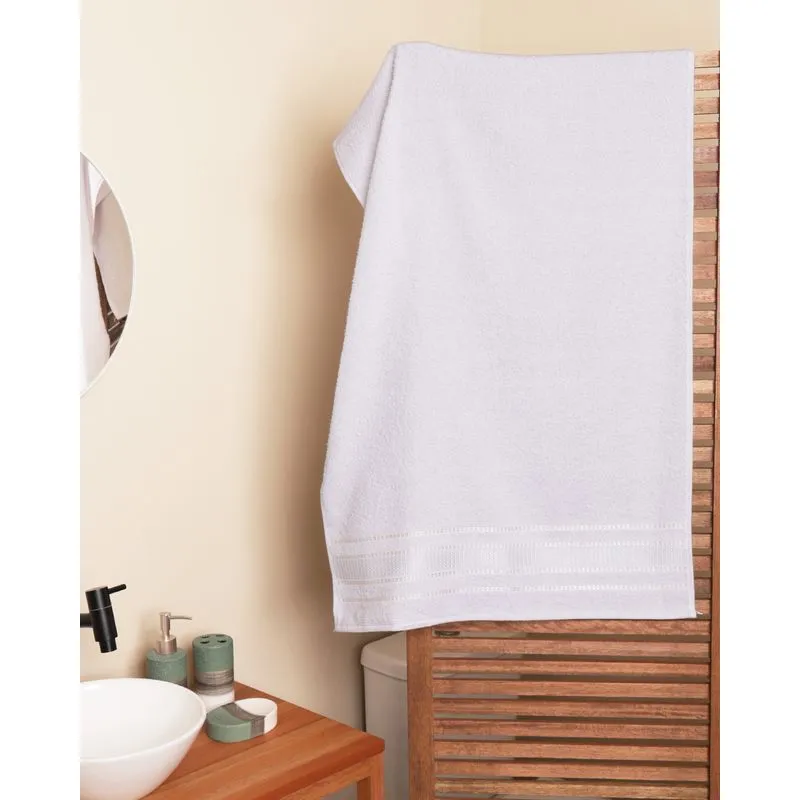 Toalha De Banho Atlântica 60cm x 1,25m Lizzie Branco UN