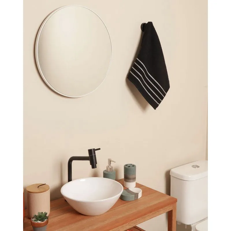 Toalha De Rosto Atlântica 45cm x 65cm Lizzie Preta UN