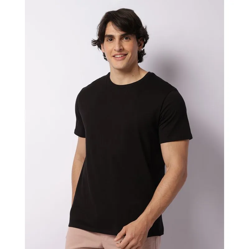 Camiseta Masculina Algodão Premium Manga Curta Preto G