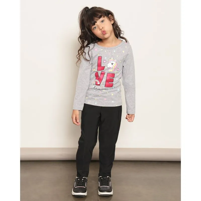 Calça Legging Infantil Montaria Preta 10