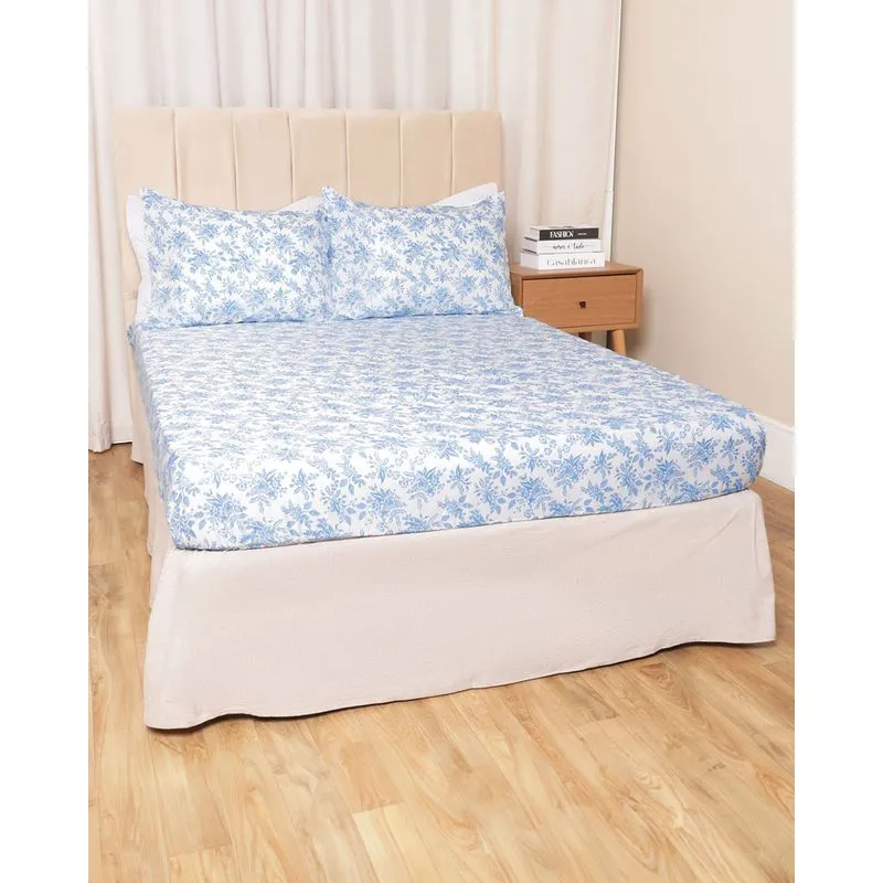 Jogo De Cama Casal 3 Peças Arte & Cazza Estampa Azul UN
