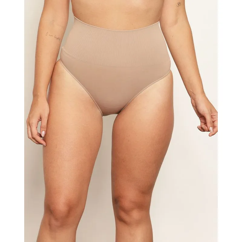 Calcinha Feminina Modeladora Trifil Cintura Alta Bege GG