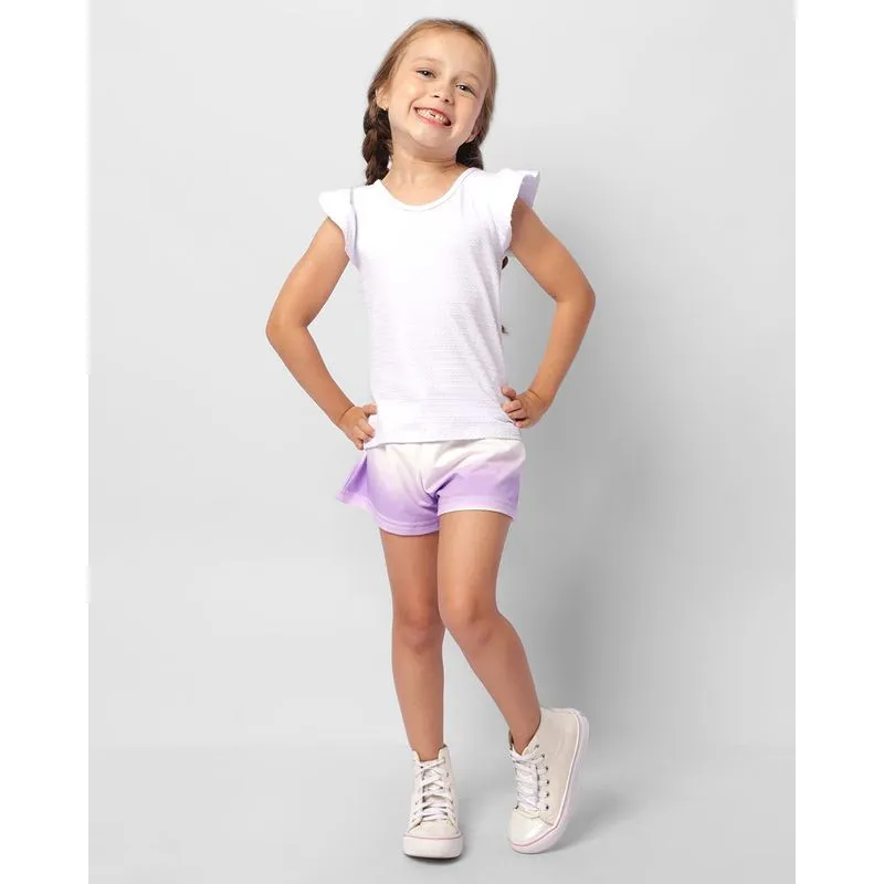 Short Infantil Moletinho Estampa Degradê Branco 4