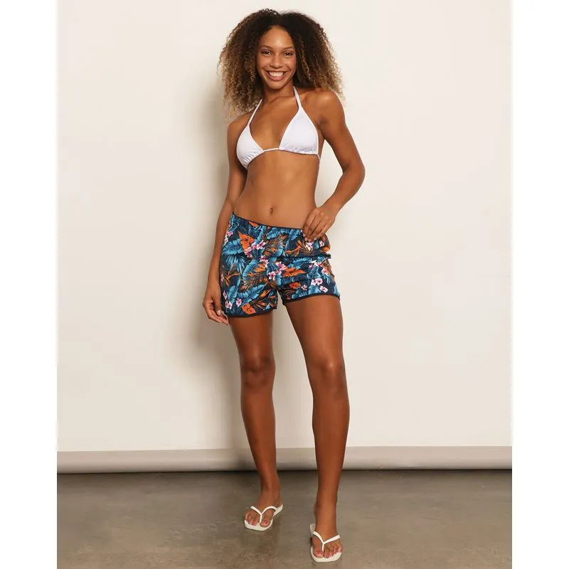 Short Feminino Curto Praia Estampado Marinho GG