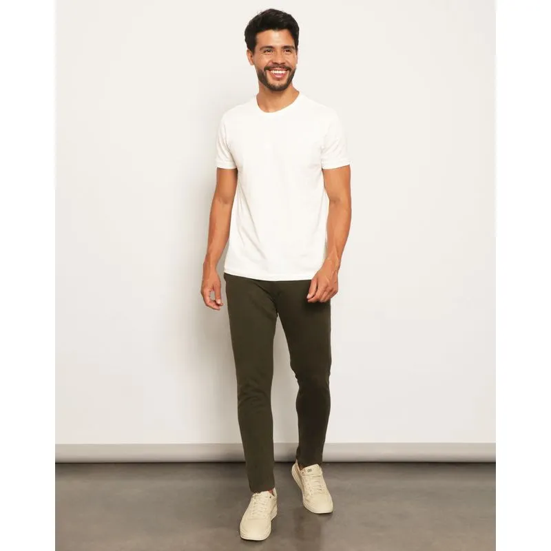 Calça Masculina Sarja Slim Verde 46