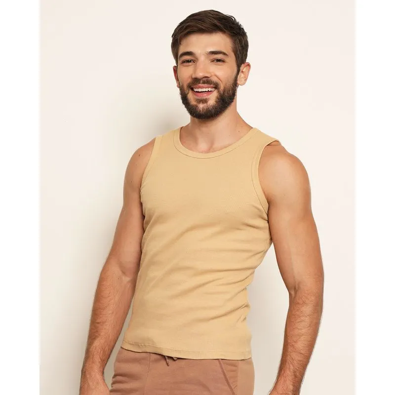 Regata Básica Masculina Canelada Bege M