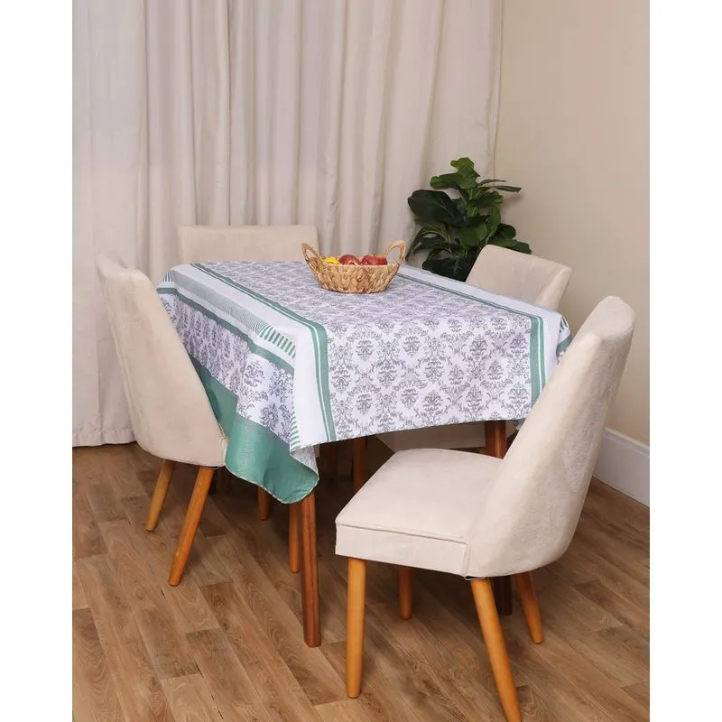 Toalha De Mesa Raner Retangular Estampada Verde UN