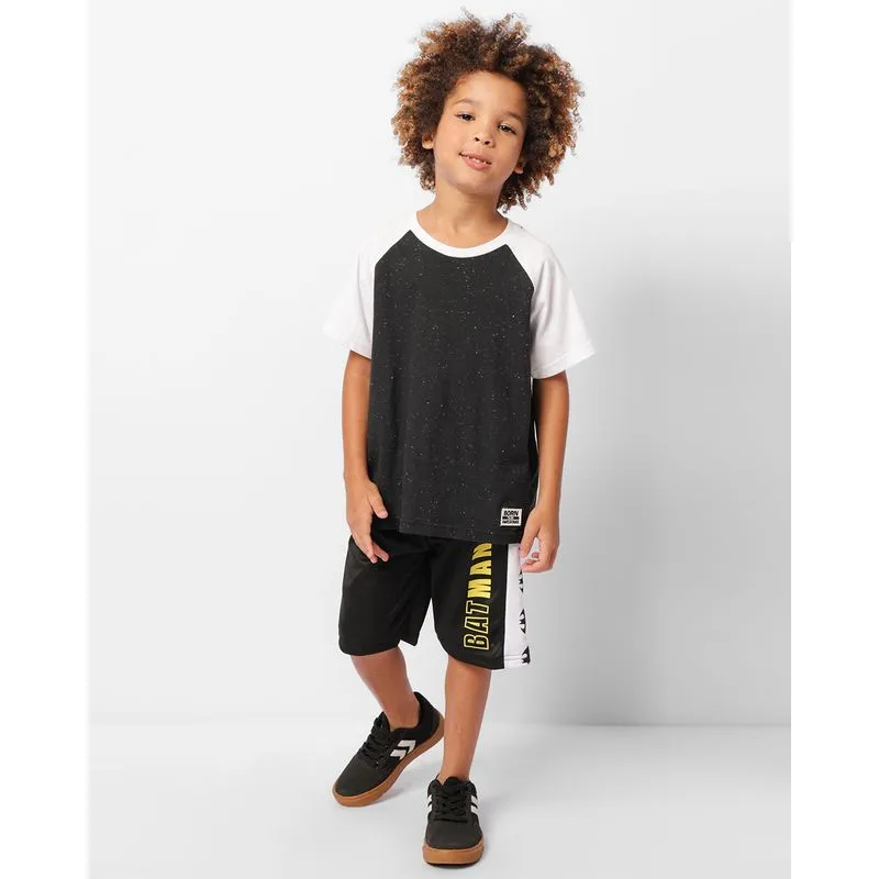 Bermuda Infantil Reta DC Comics Estampa Batman Preta 8
