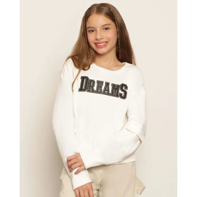 Blusão Moletom Juvenil Cropped Peluciado Com Aplicação Off White 16