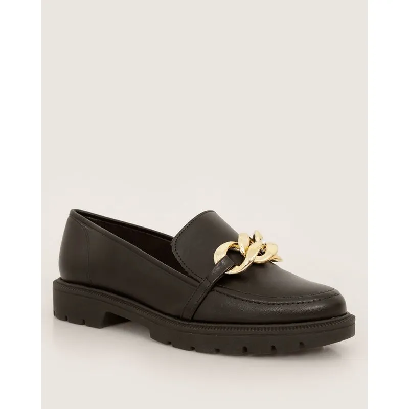 Mocassim Feminino Tratorado Beira Rio Com Fivela Preto 39