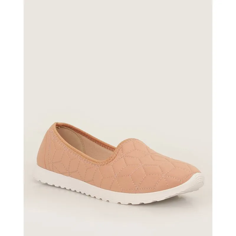 Tênis Feminino Casual Moleca Slip On Matelassê Bege 34