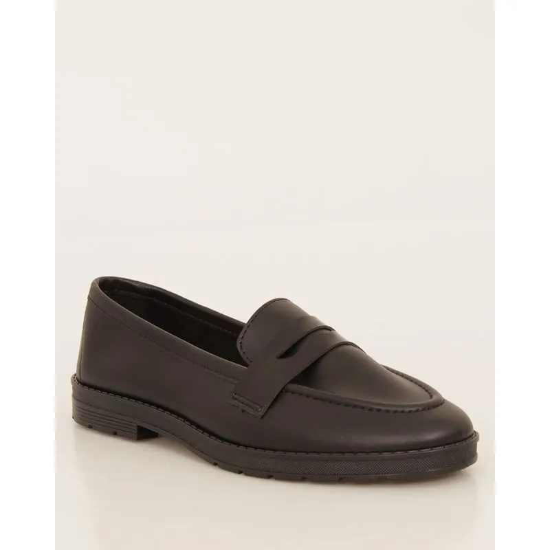 Mocassim Feminino Loafer Beira Rio Recortes Com Verniz Preto 36