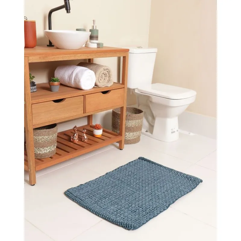 Tapete Nice Corttex Home Design 50cm x 70cm Felpudo Azul UN