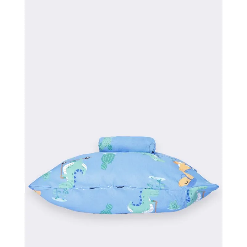 Jogo Cama Infantil Arte & Cazza 2 Peças Estampa Dinossauro Azul UN