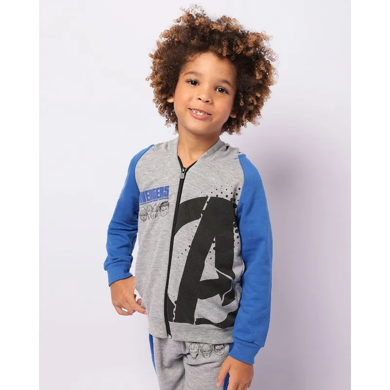 Jaqueta Moletom Infantil Marvel Os Vingadores Cinza 6