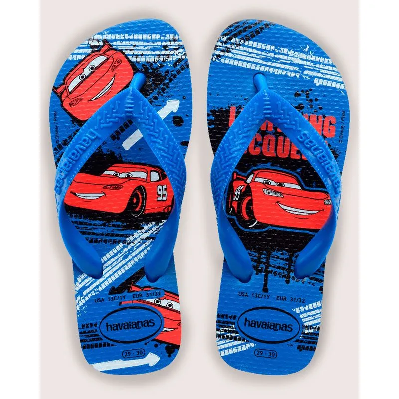 Chinelo Havaianas Infantil Kids Cars Azul 27/28