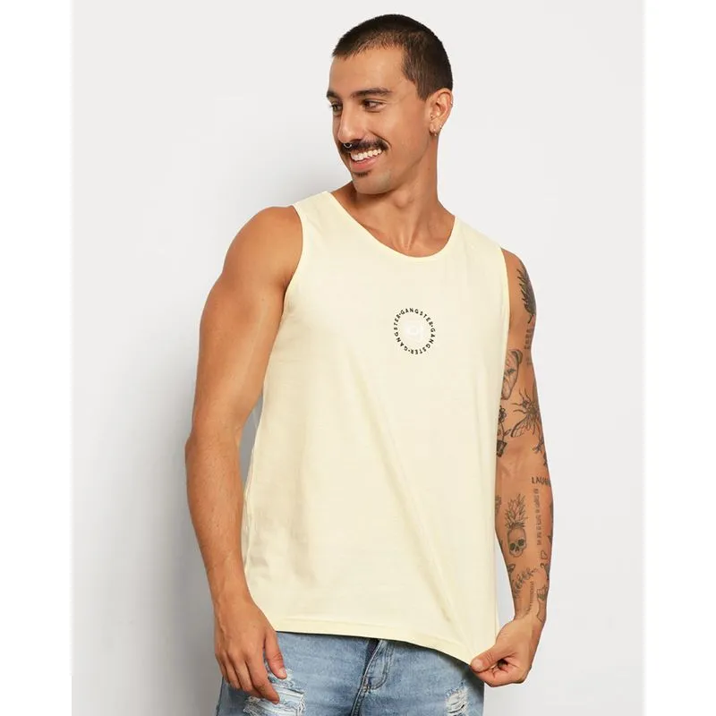 Regata Masculina Gangster Estampa Amarela GG