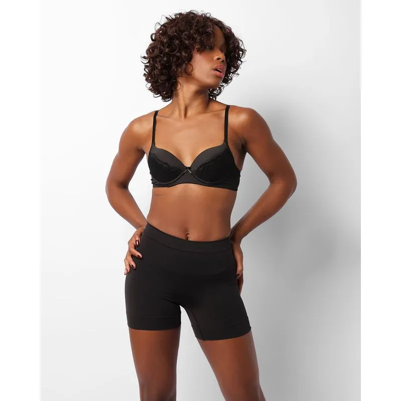Bermuda Feminina Cintura Alta DelRio Modeladora Preta P