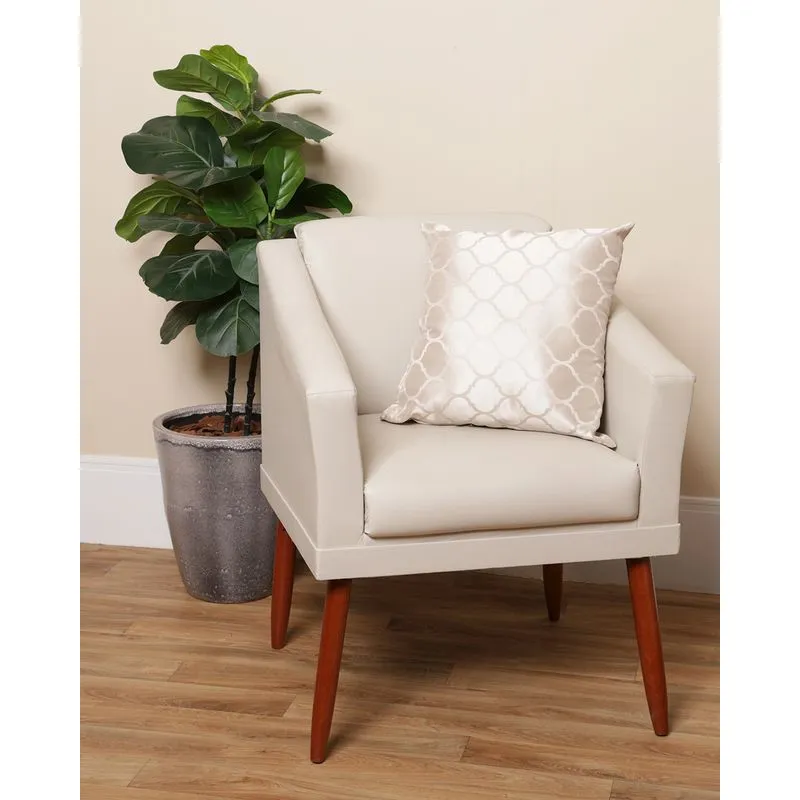 Almofada Jacquard Arte & Cazza 45cm x 45cm Bege UN